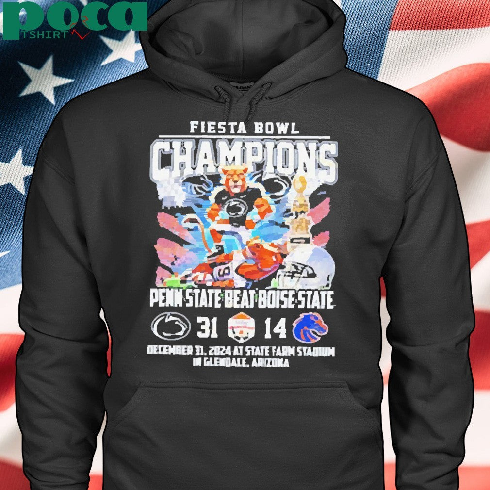 Fiesta Bowl Champions Penn State Nittany Lions Beat Boise State Broncos Mascot 2024 Shirt