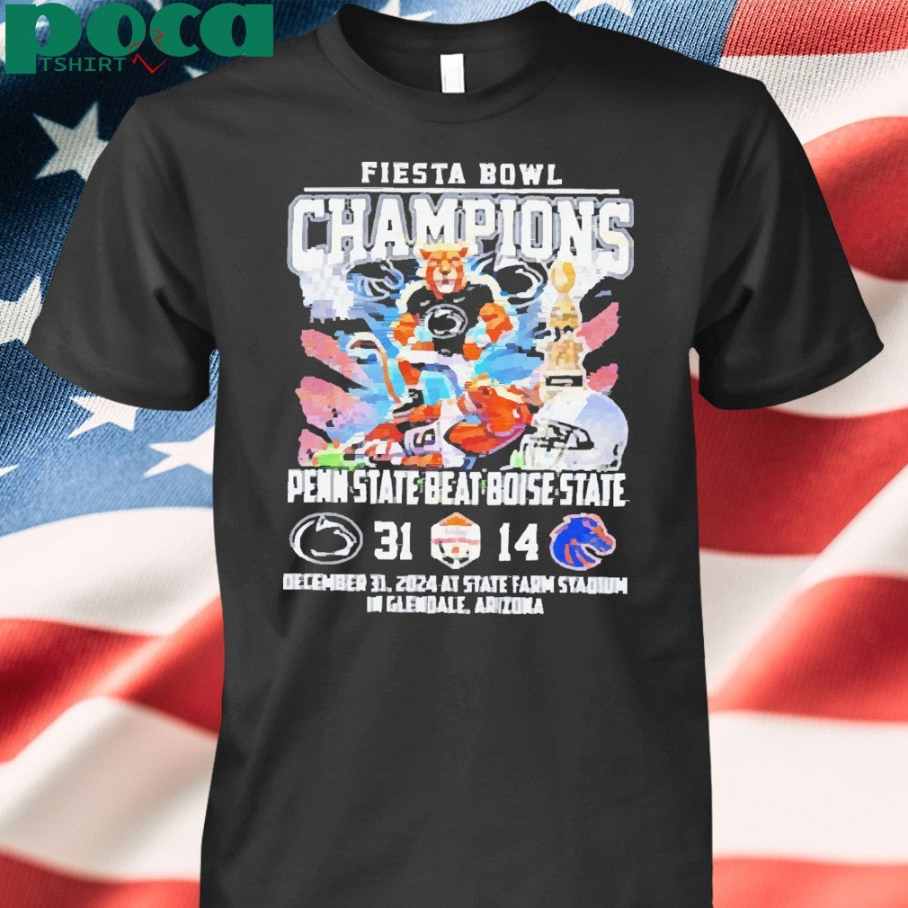 Fiesta Bowl Champions Penn State Nittany Lions Beat Boise State Broncos Mascot 2024 Shirt