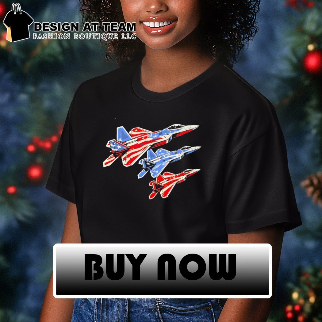 Fighter Jets American flag patriotic Military Plane air Force flight 2026 shirt