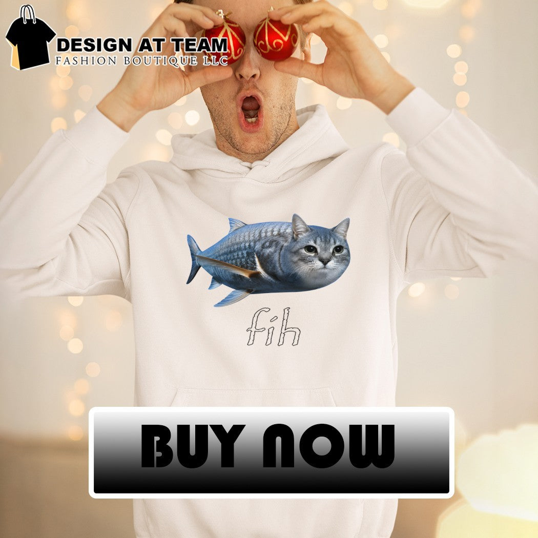 Fih Cat x fish brainrot meme shirt