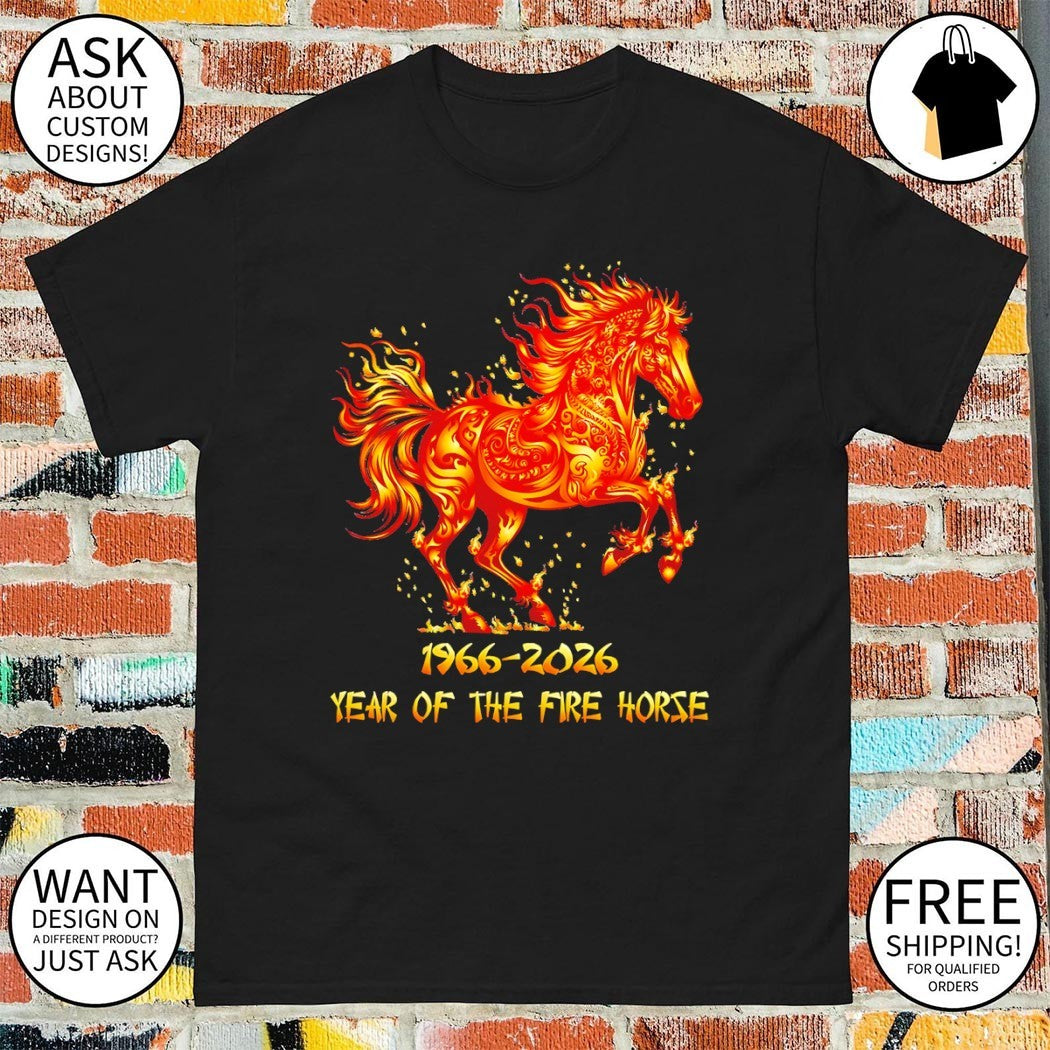Fire Horse zodiac symbol animal 1966 2026 year of the fire horse shirt
