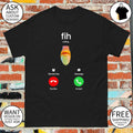 Fish calling screen fih meme funny animal phone incoming mobile interface shirt