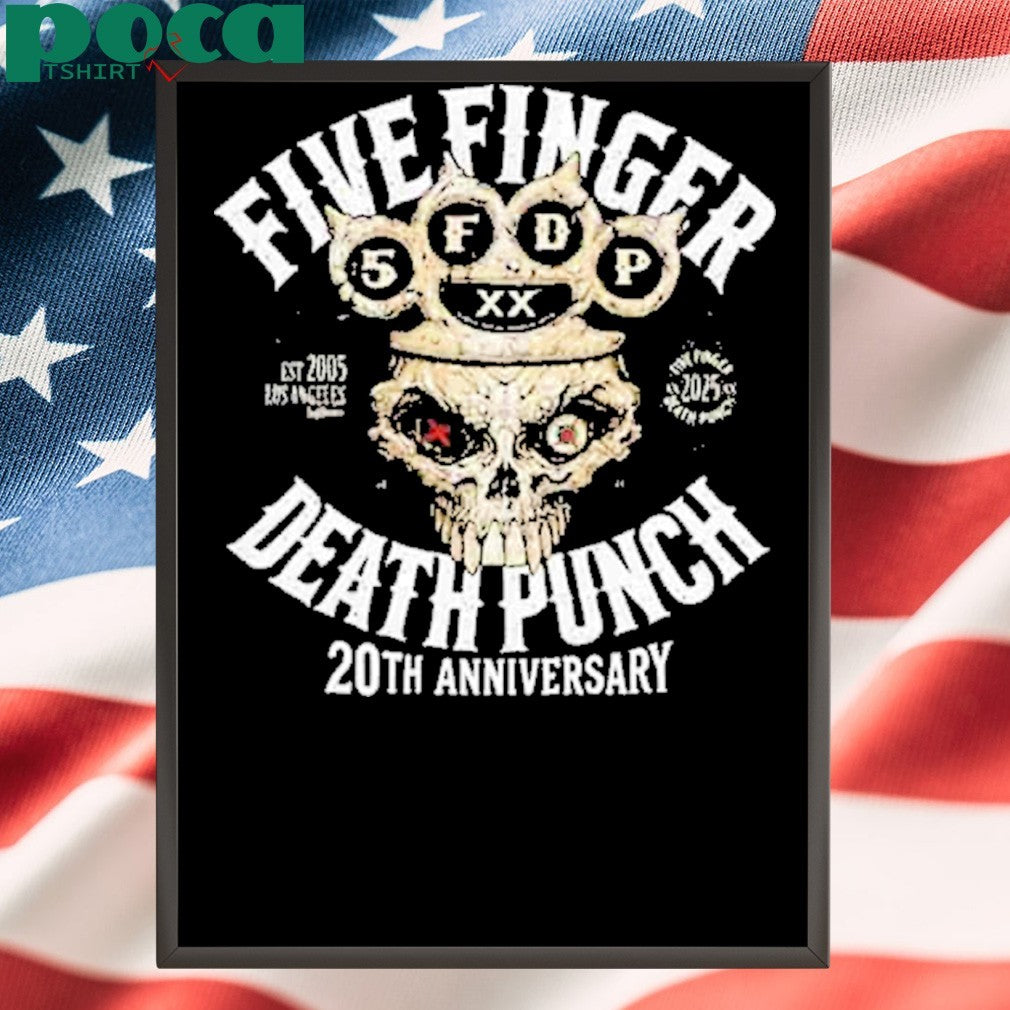 Five Finger Death Punch 20th Anniversary Knucklehead Two Sides Merchandise 2025 T-Shirt