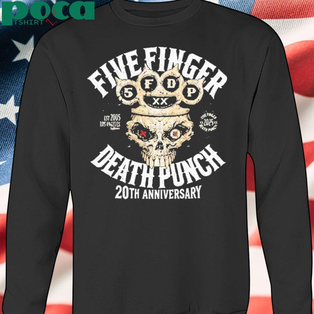 Five Finger Death Punch 20th Anniversary Knucklehead Two Sides Merchandise 2025 T-Shirt