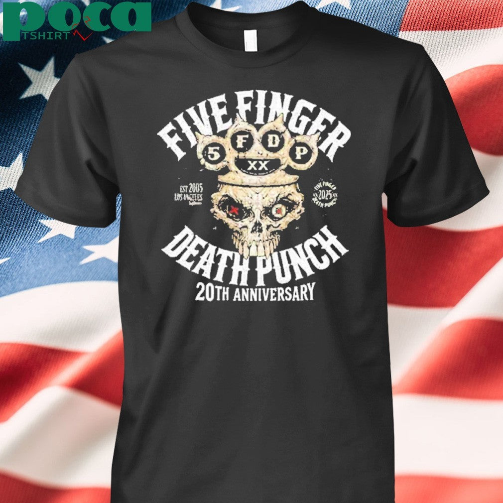 Five Finger Death Punch 20th Anniversary Knucklehead Two Sides Merchandise 2025 T-Shirt