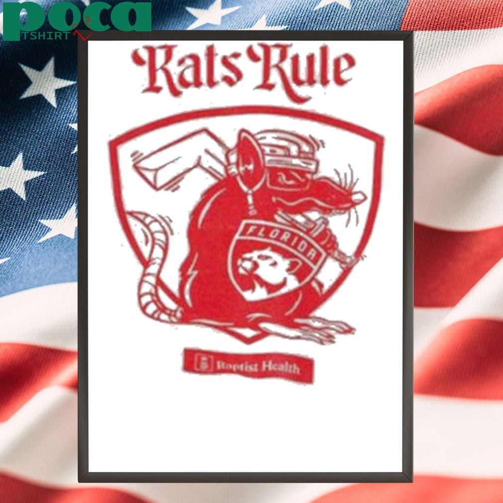 Florida Panthers NHL Hockey Rats Rule Baptist Health shirt