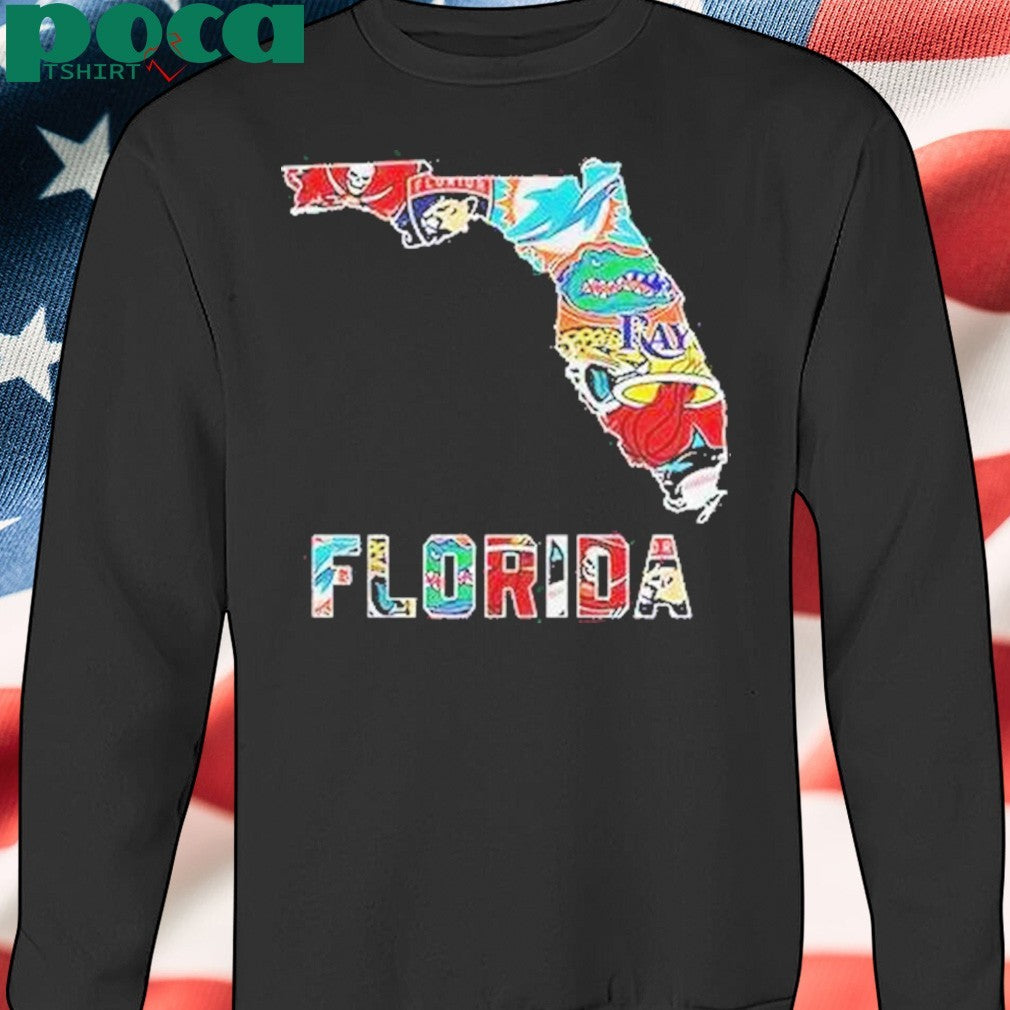 Florida Sports Team Map Logo Shirt