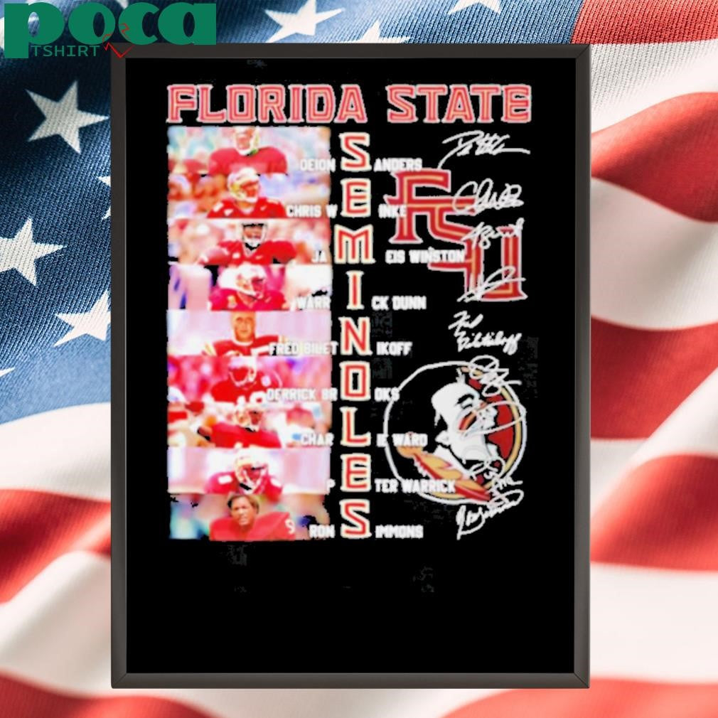 Florida State Seminoles name photo and signature shirt
