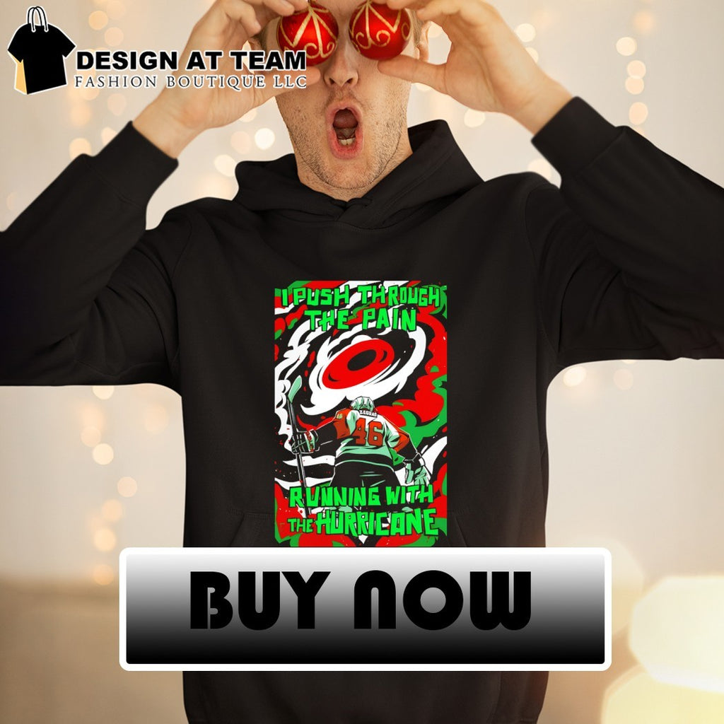 Flyers’ Zegras Carolina Hurricanes Hockey I push through the pain running with the hurricane shirt