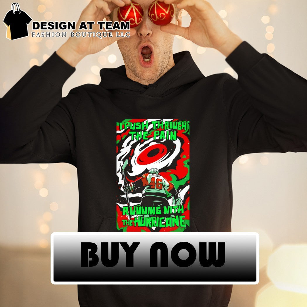 Flyers’ Zegras Carolina Hurricanes Hockey I push through the pain running with the hurricane shirt