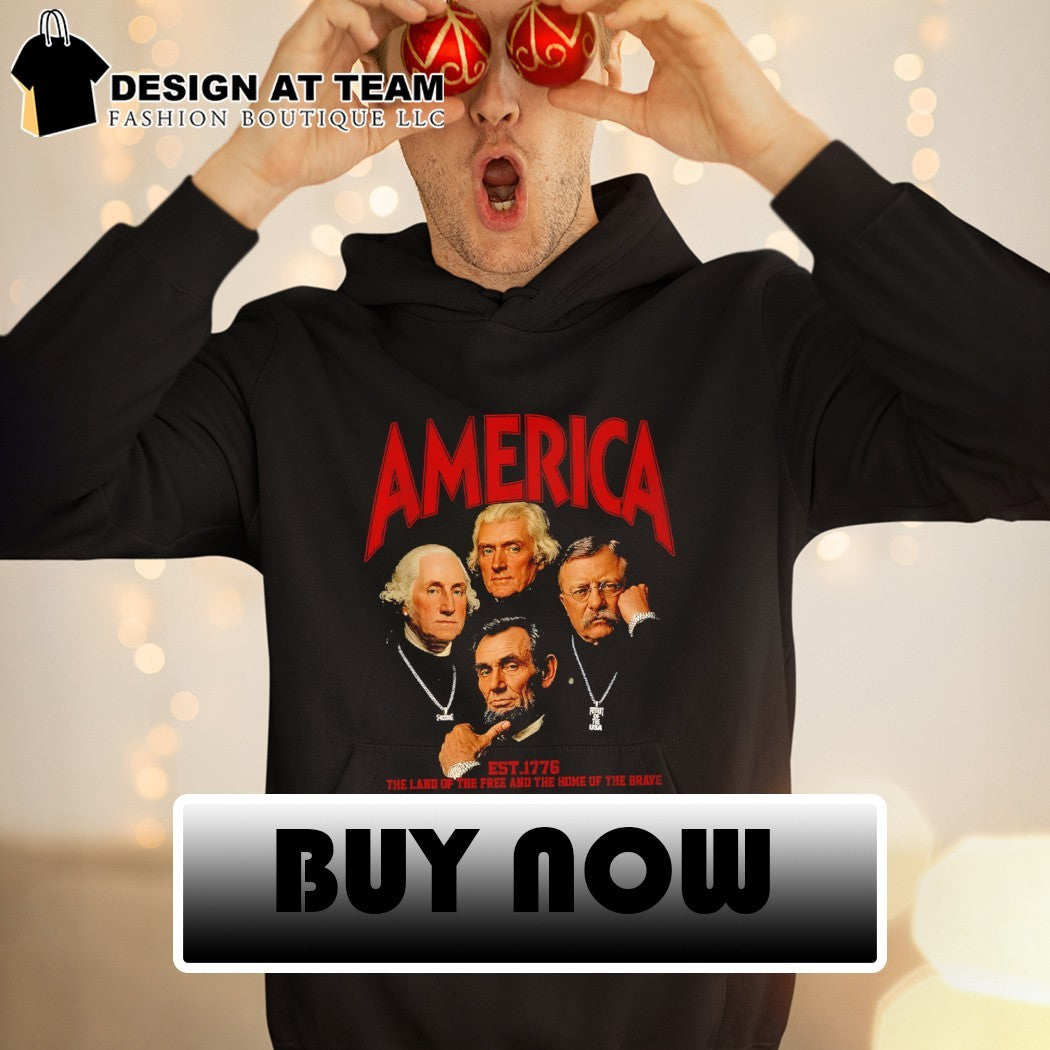 Four Presidents Washington Jefferson Roosevelt and Lincoln America 4th of July shirt