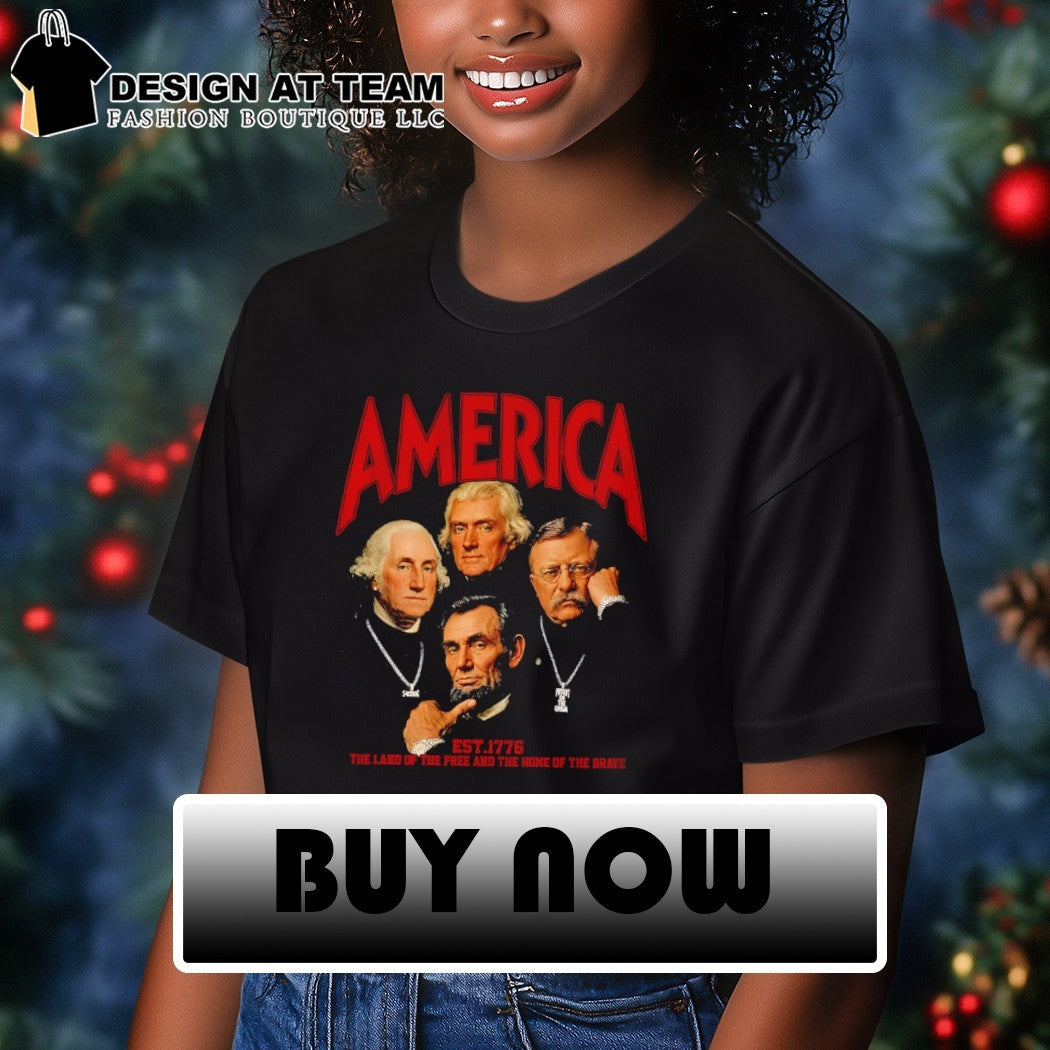 Four Presidents Washington Jefferson Roosevelt and Lincoln America 4th of July shirt