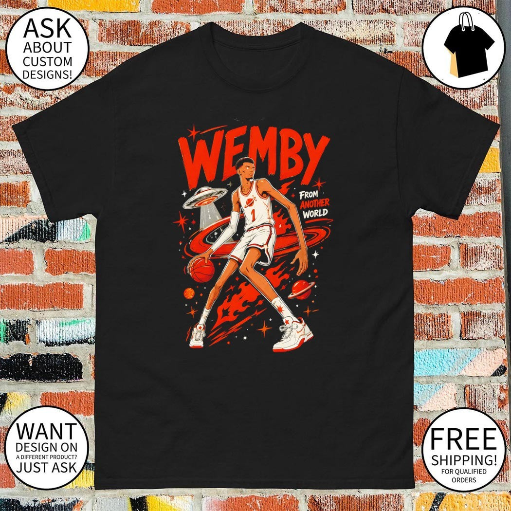 Fox Alien Castle Harp Wemby San Antonio Spurs Basketball From Another World UFO shirt