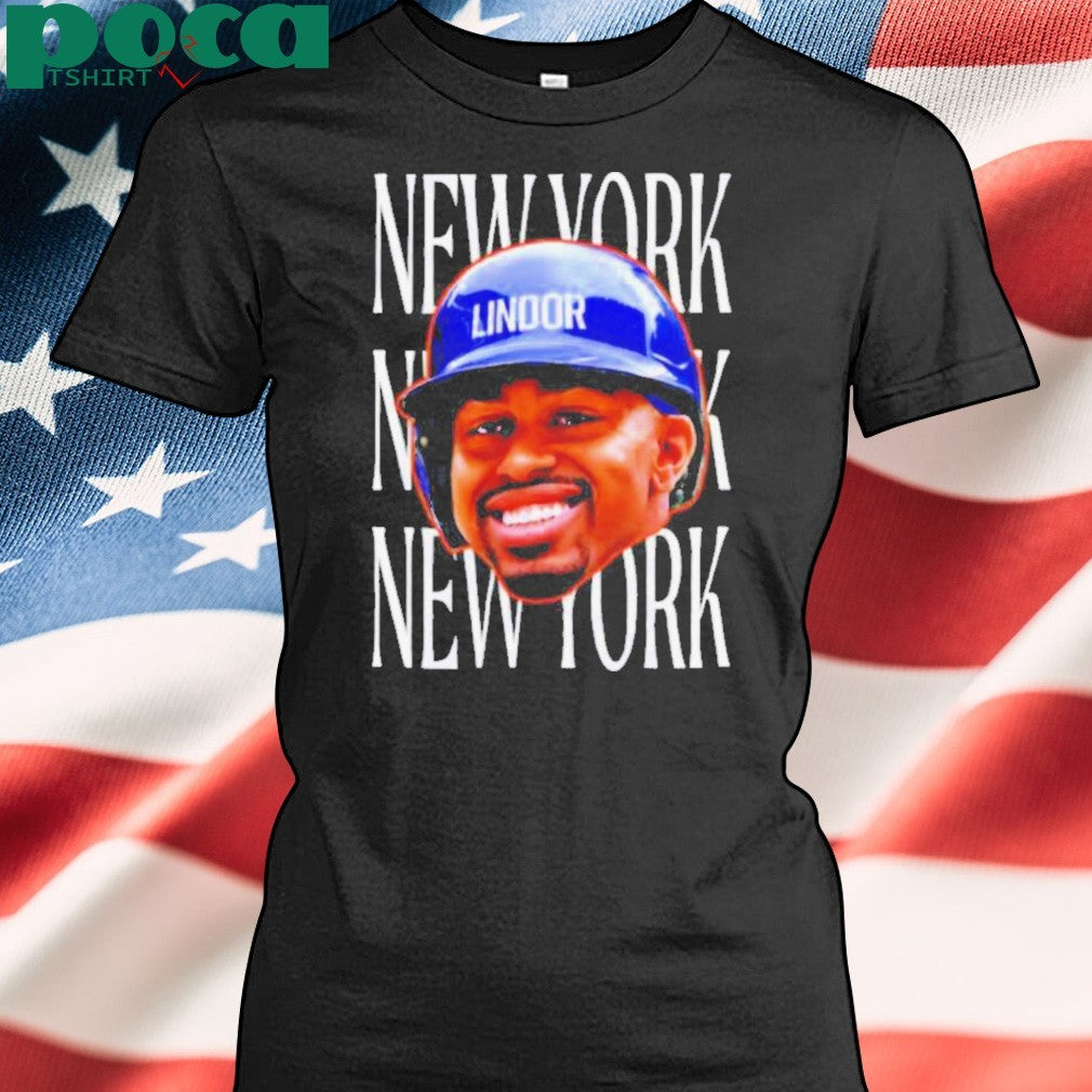 Francisco Lindor New York Mets head in the Game Series 2025 shirt