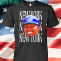 Francisco Lindor New York Mets head in the Game Series 2025 shirt