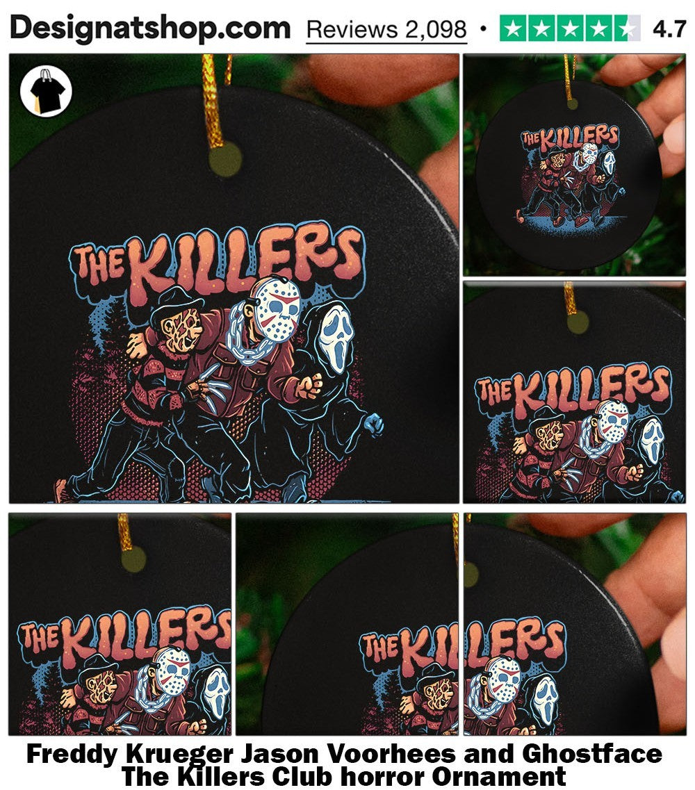Freddy Krueger Jason Voorhees and Ghostface The Killers Club horror shirt