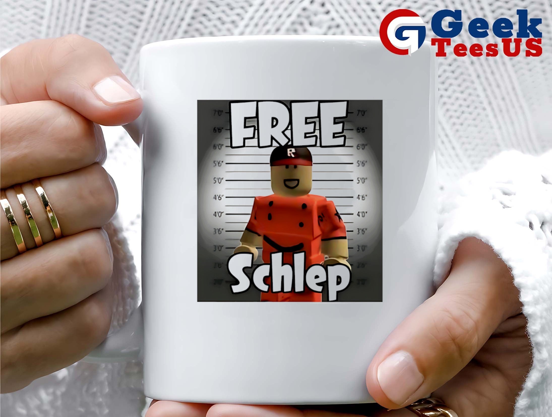 Free Schlep mugshot shirt