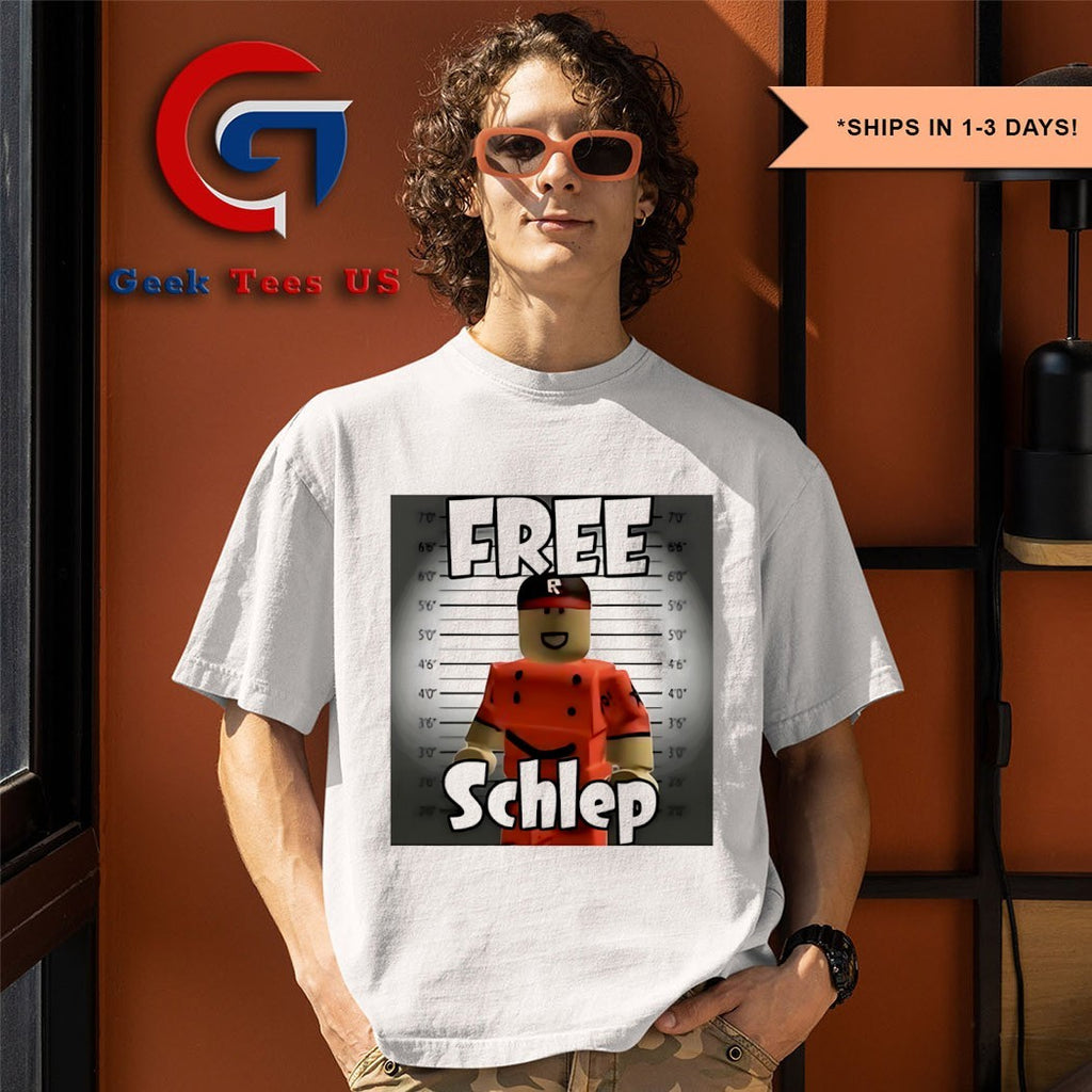 Free Schlep mugshot shirt