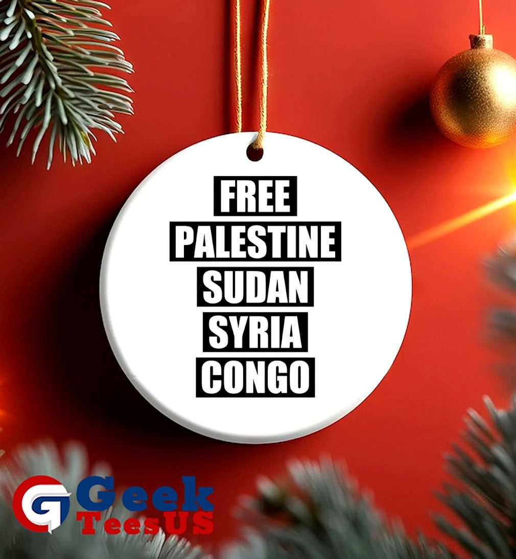 Free palestine Sudan Syria Congo T-shirt