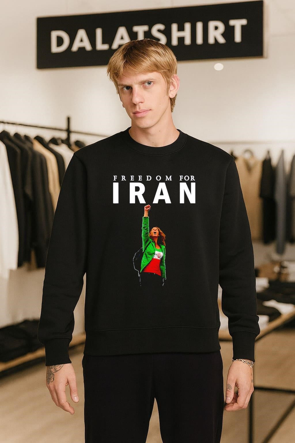 Freedom For Iran Protest Woman With Raised Fist shirt