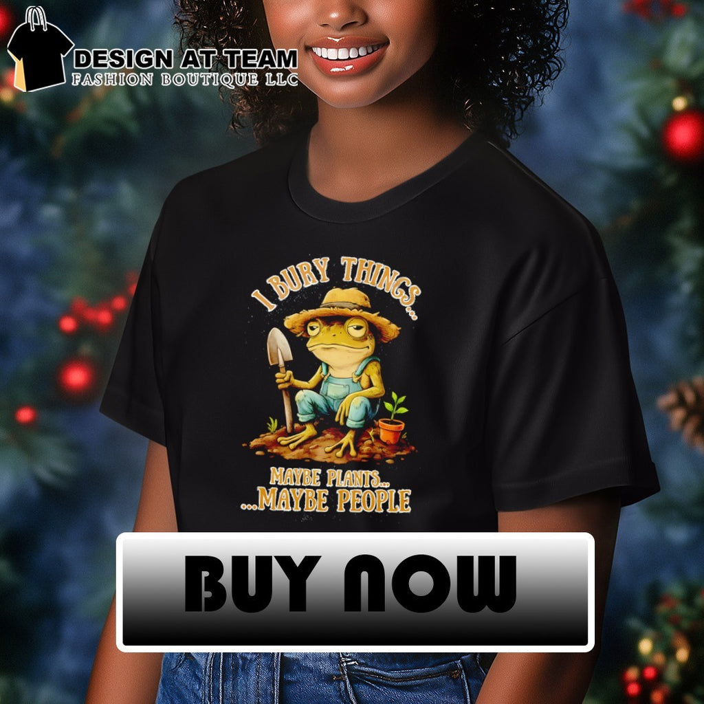 Frog gardener I bury things maybe plants maybe people vintage shirt