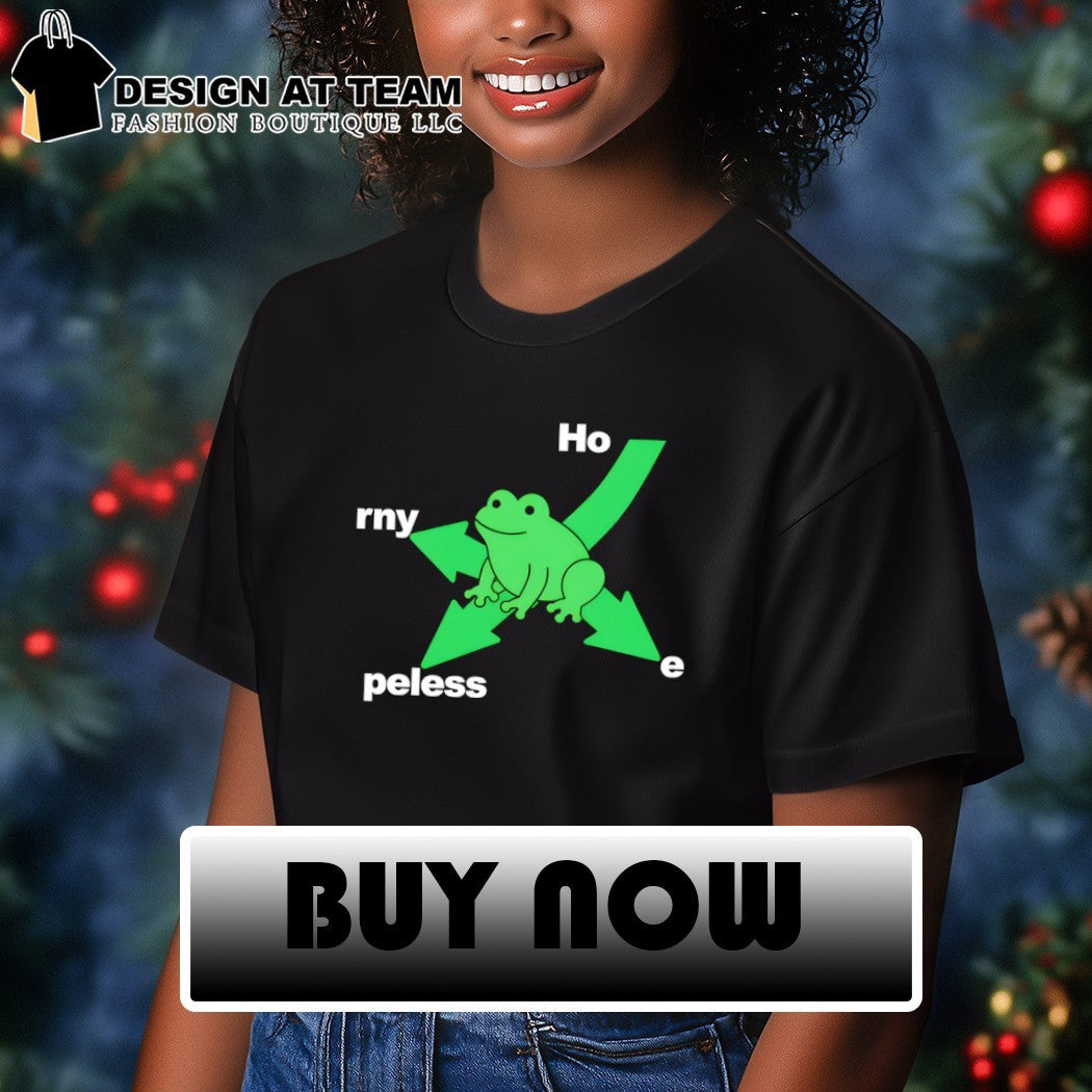 Frog in distress ho rny peless e shirt