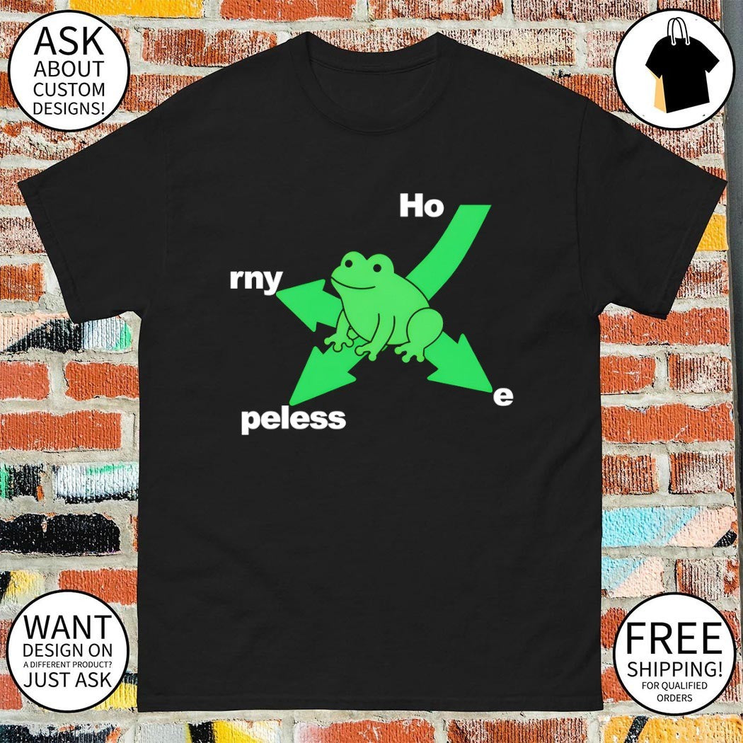 Frog in distress ho rny peless e shirt