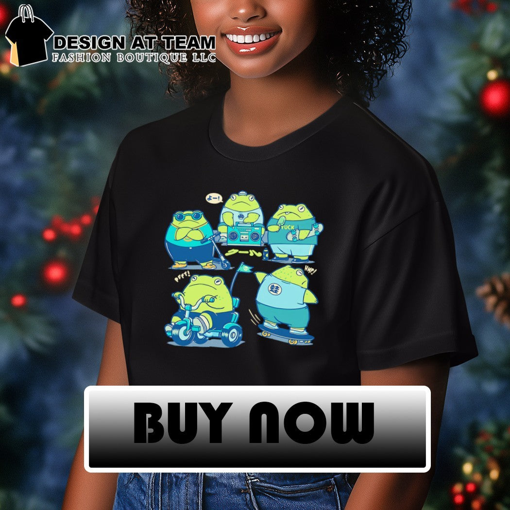 Frog kids doing kid things cool kids’ summer shirt