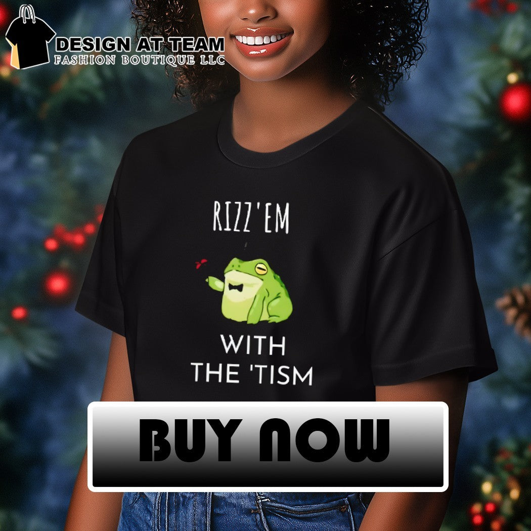 Frog rizz ’em with the ’tism shirt