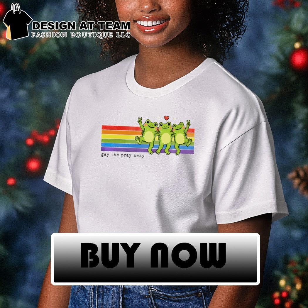 Frogs Rainbow gay the pray away Pride Month shirt