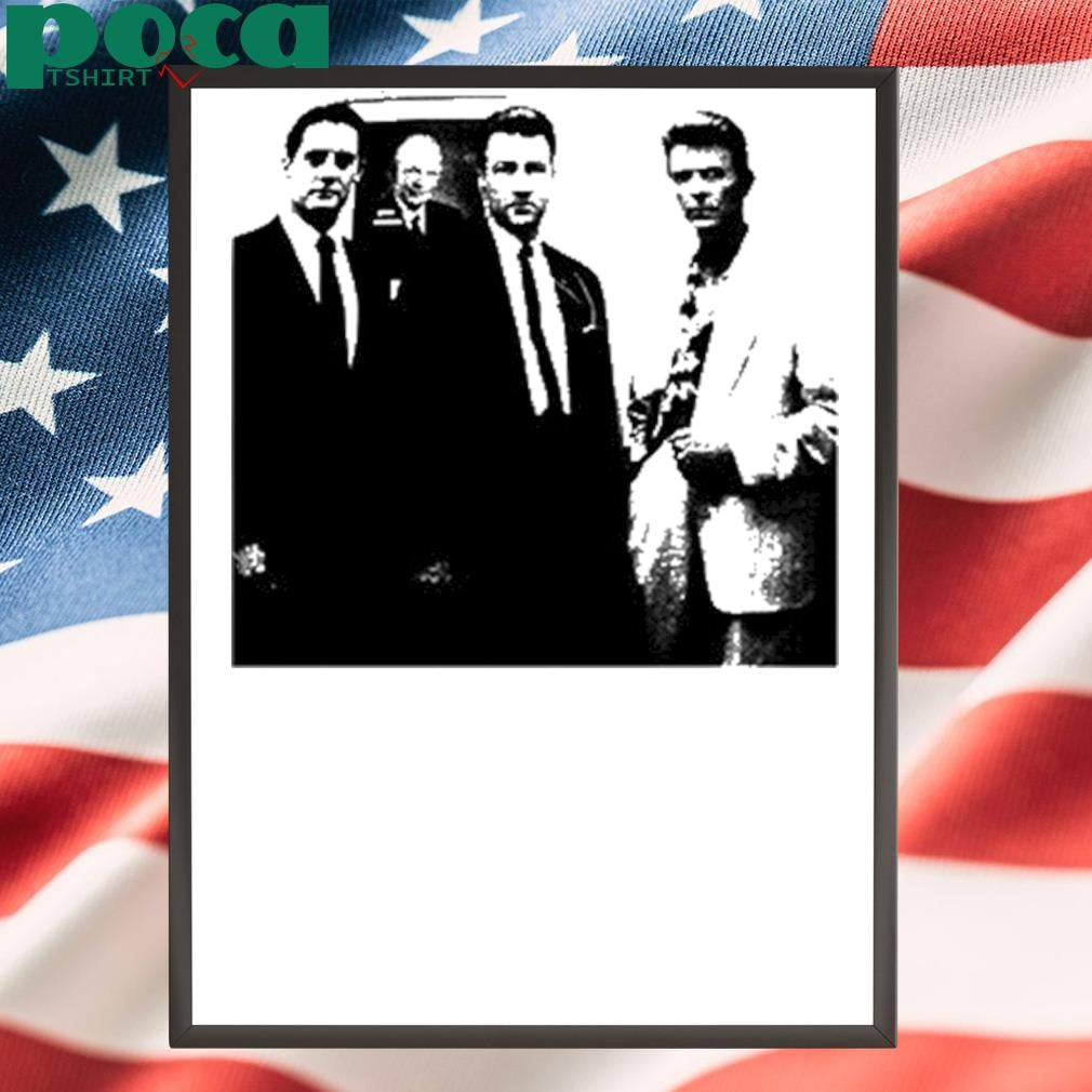 Fsgprints Blue Rose Fbi Agents David Lynch & David Bowie Tee Shirt