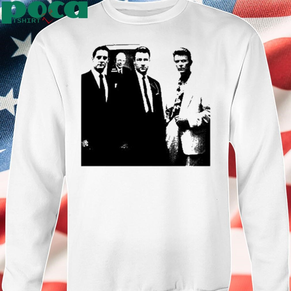 Fsgprints Blue Rose Fbi Agents David Lynch & David Bowie Tee Shirt