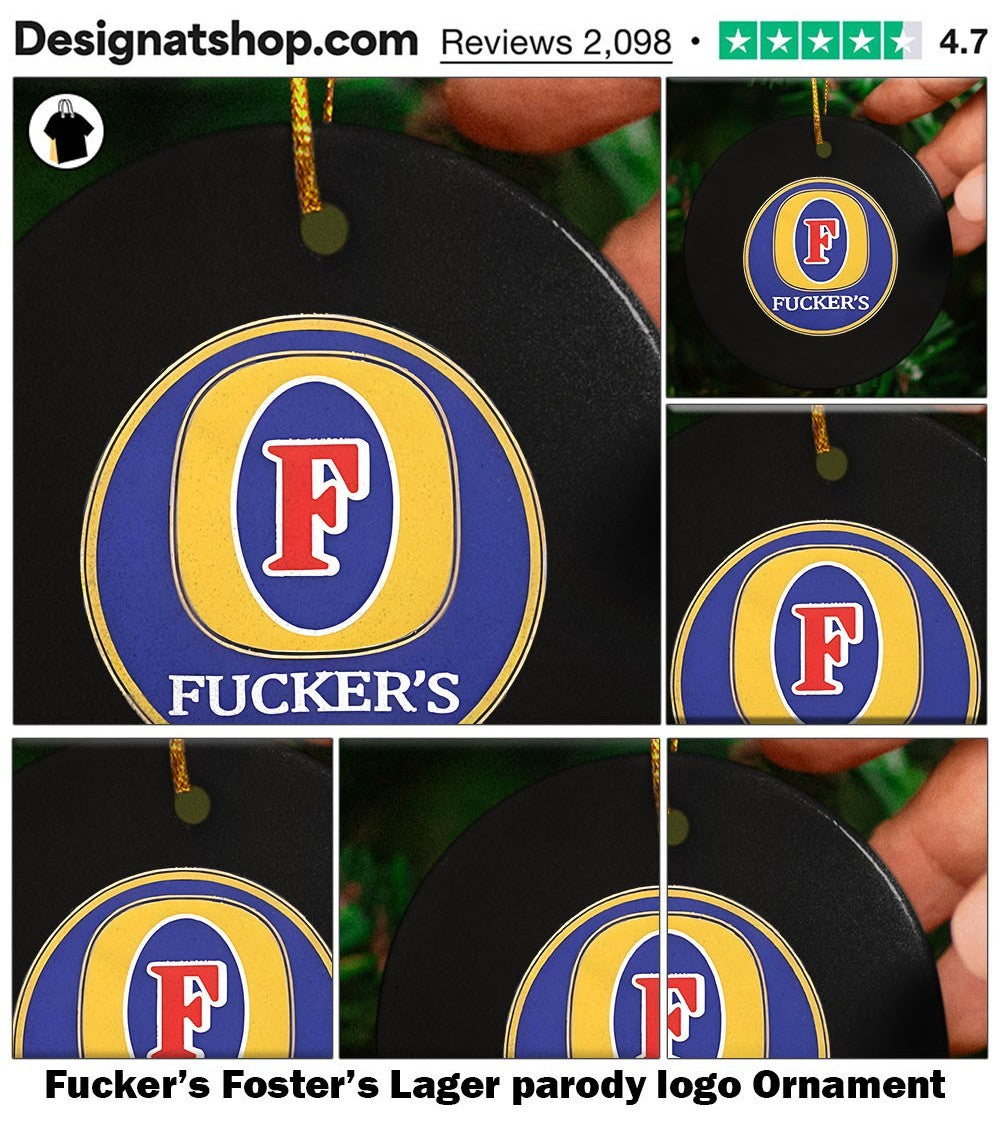 Fucker’s Foster’s Lager parody logo shirt