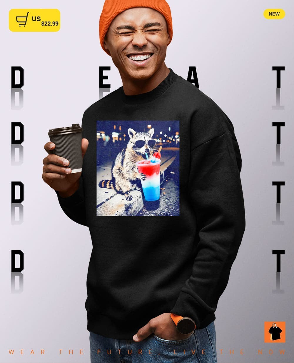 Funny American Meme 4th of July Raccoon Drinking Red White Blue Popsicle shirt