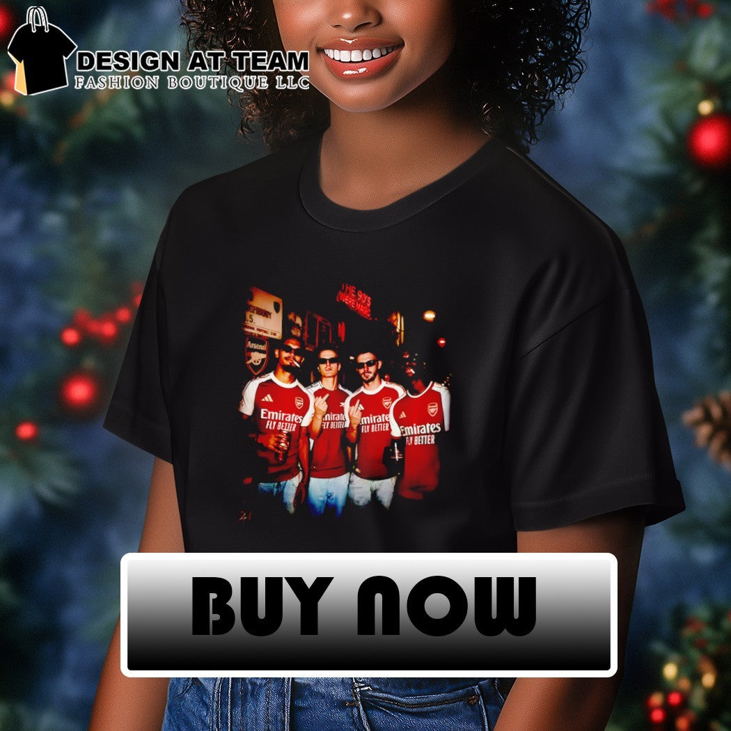 Funny Arsenal FC Saka Odegaard Martinelli middle finger 2026 shirt