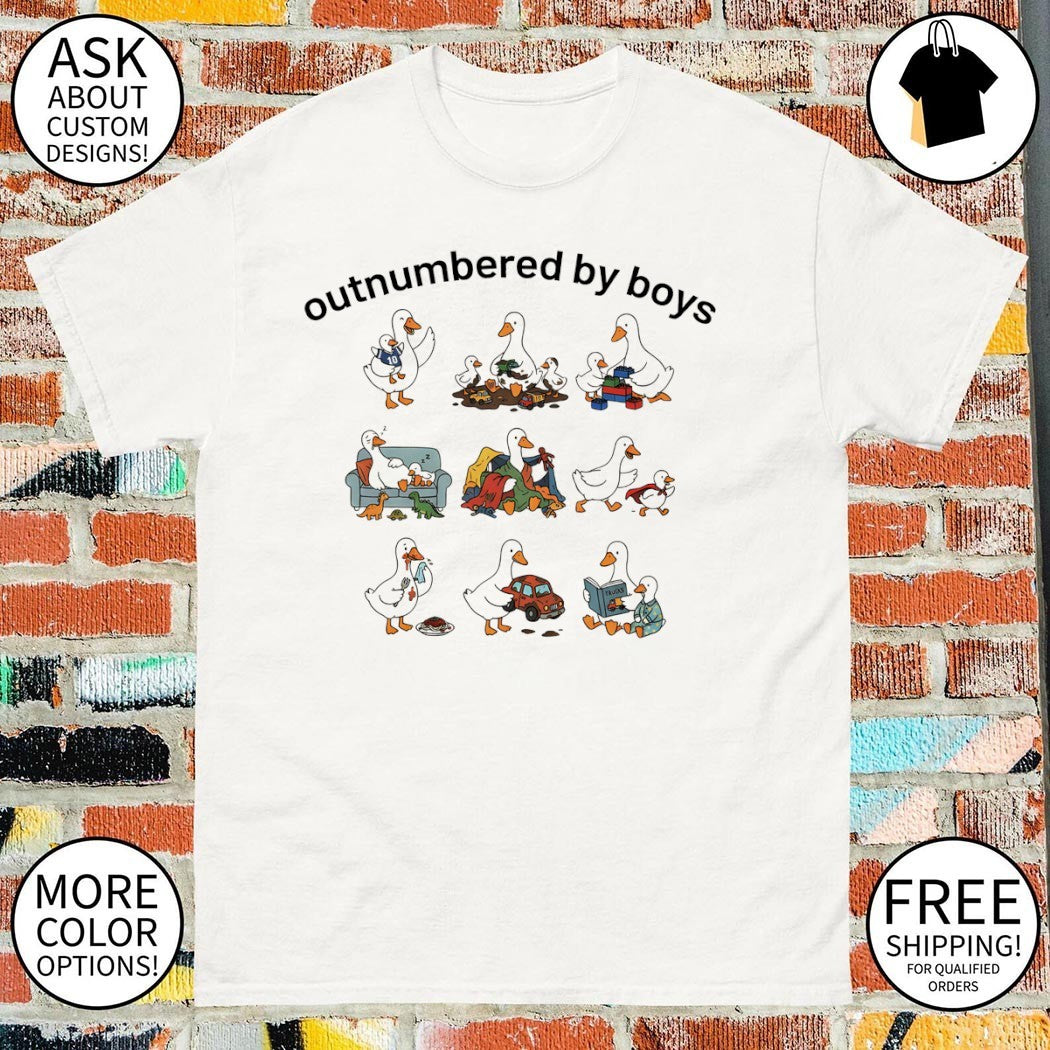 Funny Boy Mom Goose outnumbered by boys Mother’s Day shirt