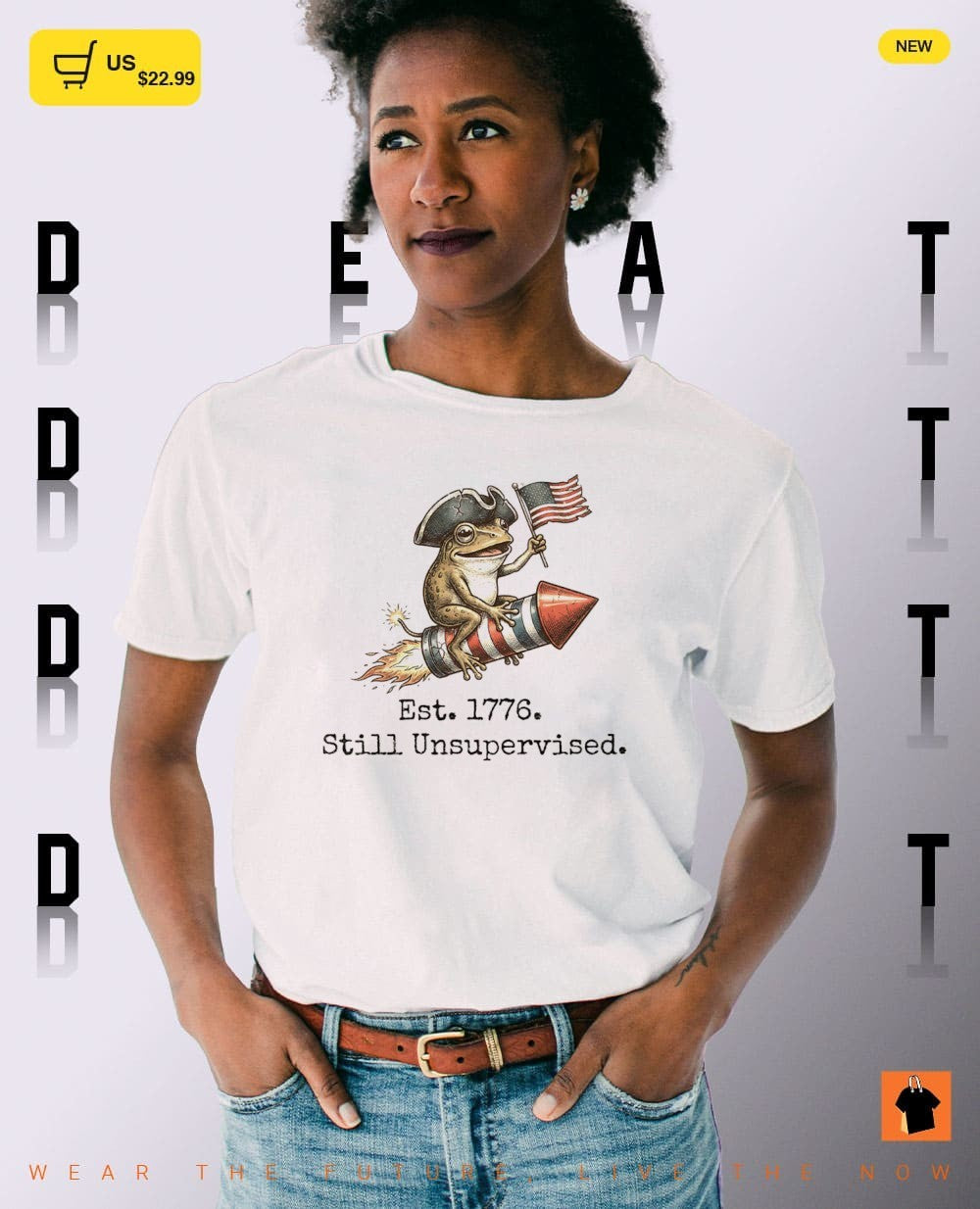 Funny Frog est 1776 still unsupervised American 250th Anniversary shirt