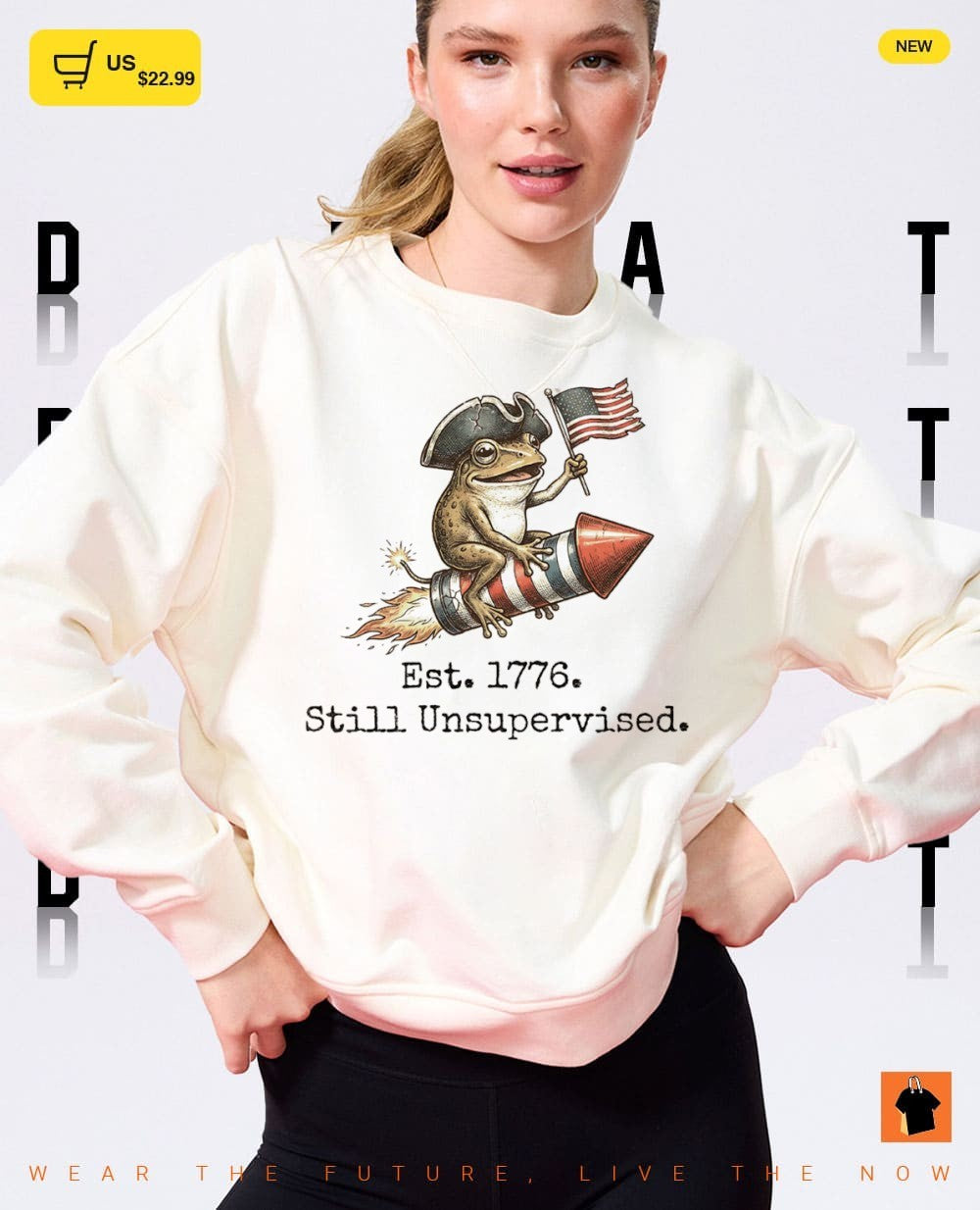 Funny Frog est 1776 still unsupervised American 250th Anniversary shirt