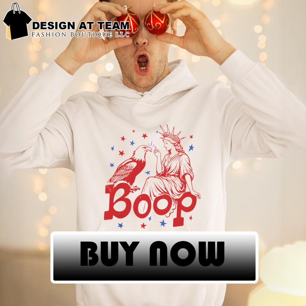 Funny Liberty and Eagle Graphic Boop Fourth of July USA shirt