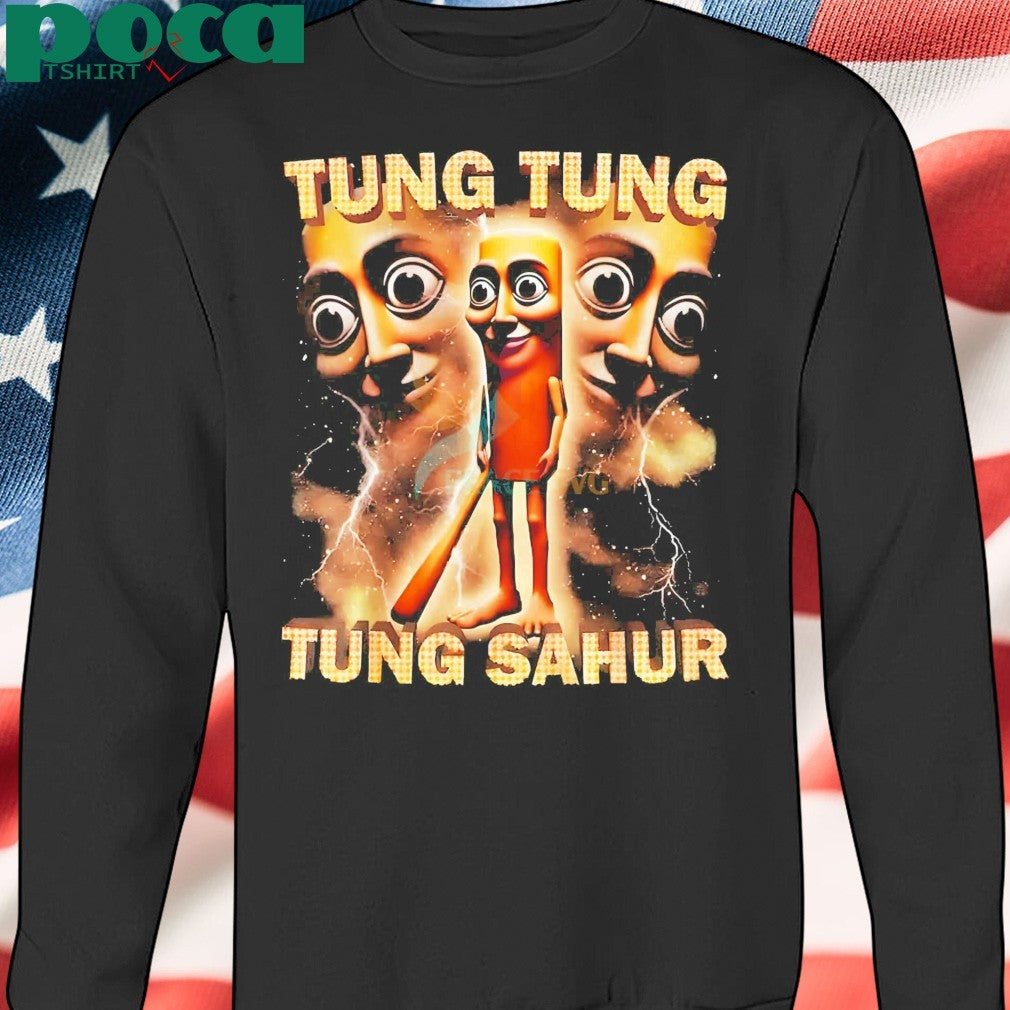 Funny Tung Tung Tung Sahur Brainrot Character Meme Shirt