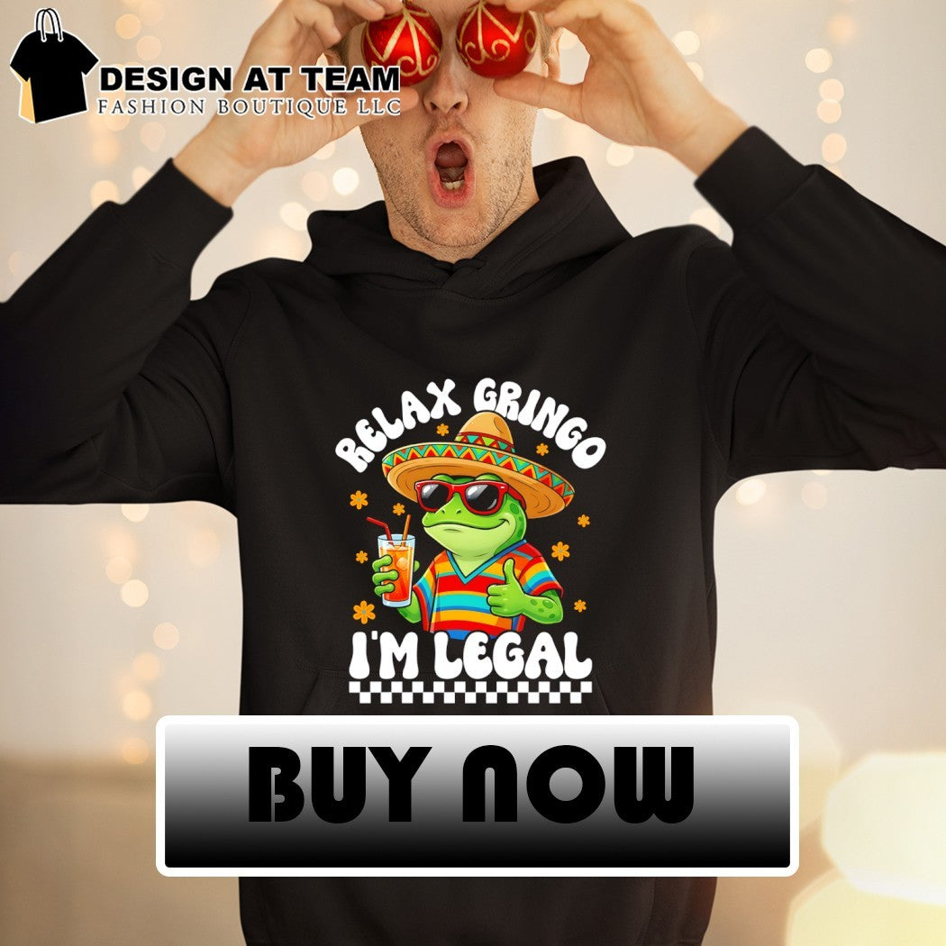 Funny frog sombrero Cinco de Mayo fiesta relax gringo I’m legal shirt