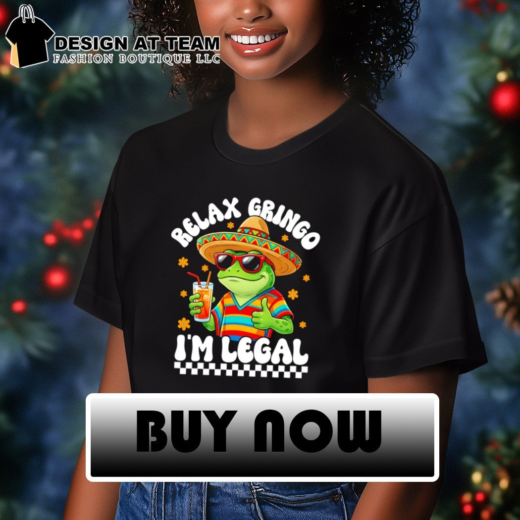 Funny frog sombrero Cinco de Mayo fiesta relax gringo I’m legal shirt