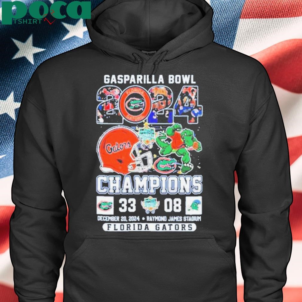 Gasparilla Bowl Champions 2024 Florida Gators Helmet Mascot T Shirts