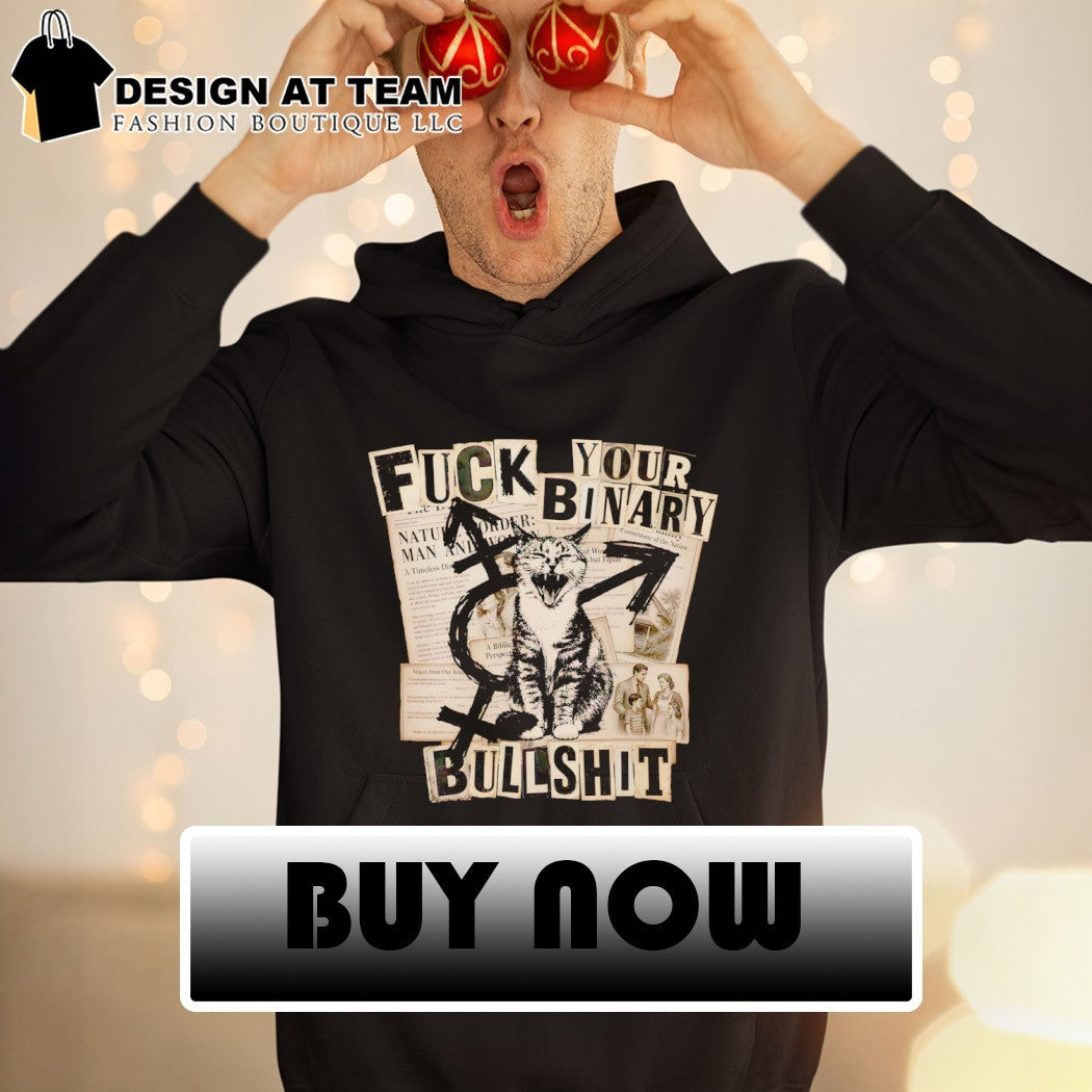 Gender Neutral Kitty Cat Fuck Your Binary Bullshit vintage shirt