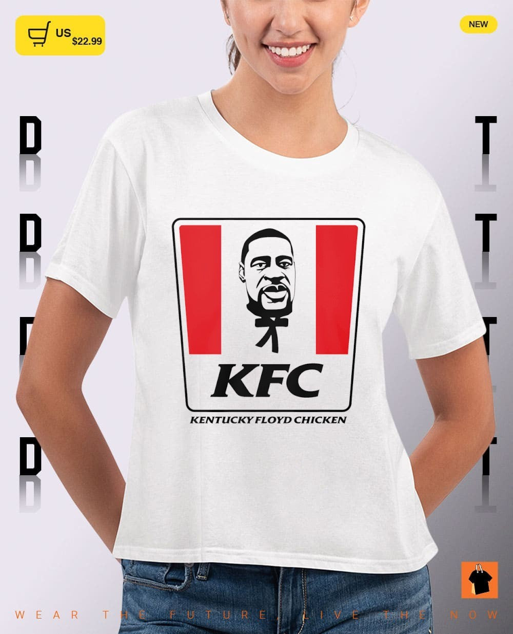 George Floyd x Kentucky Fried Chicken Kentucky Floyd Chicken parody shirt