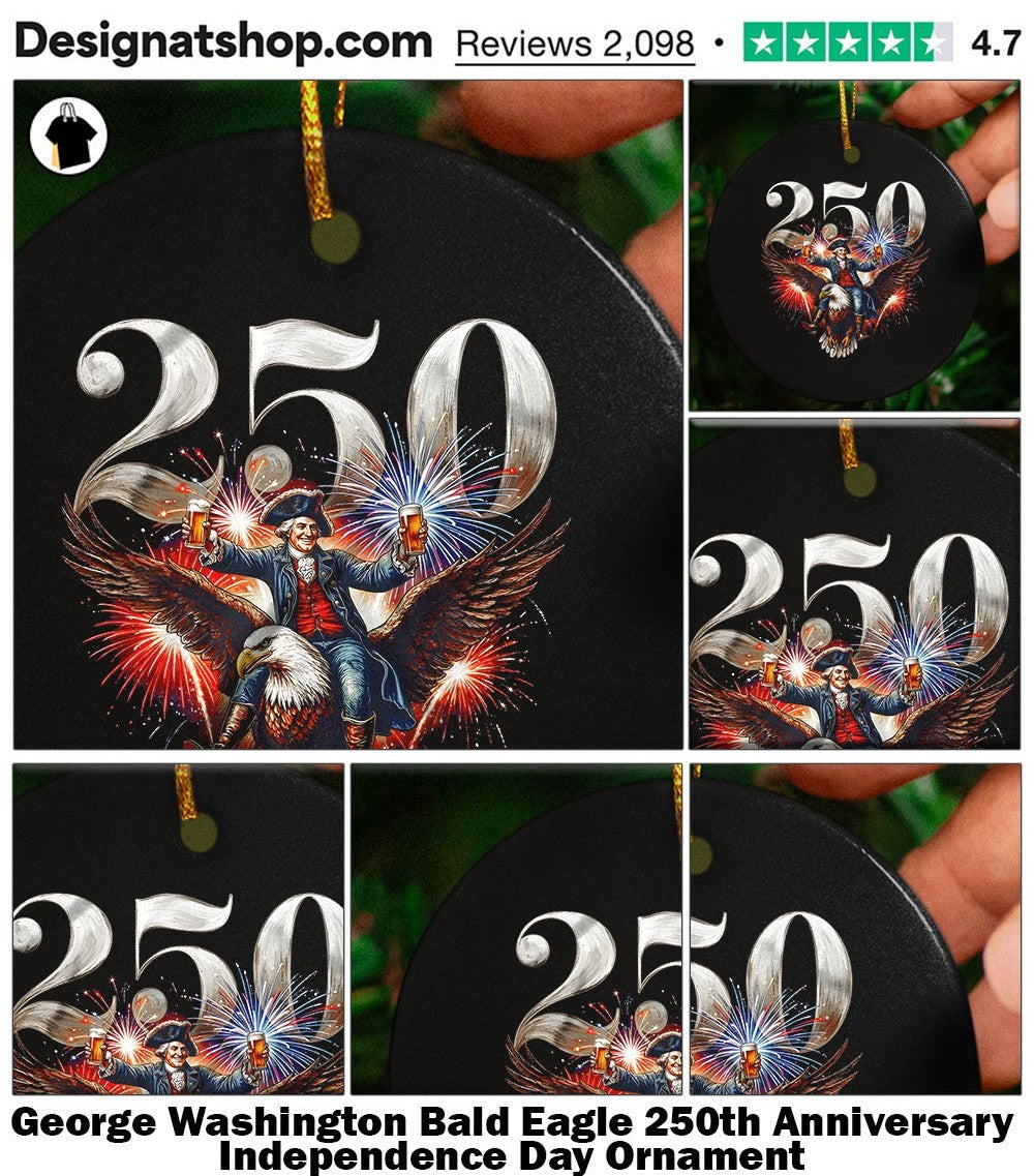 George Washington Bald Eagle 250th Anniversary Independence Day shirt