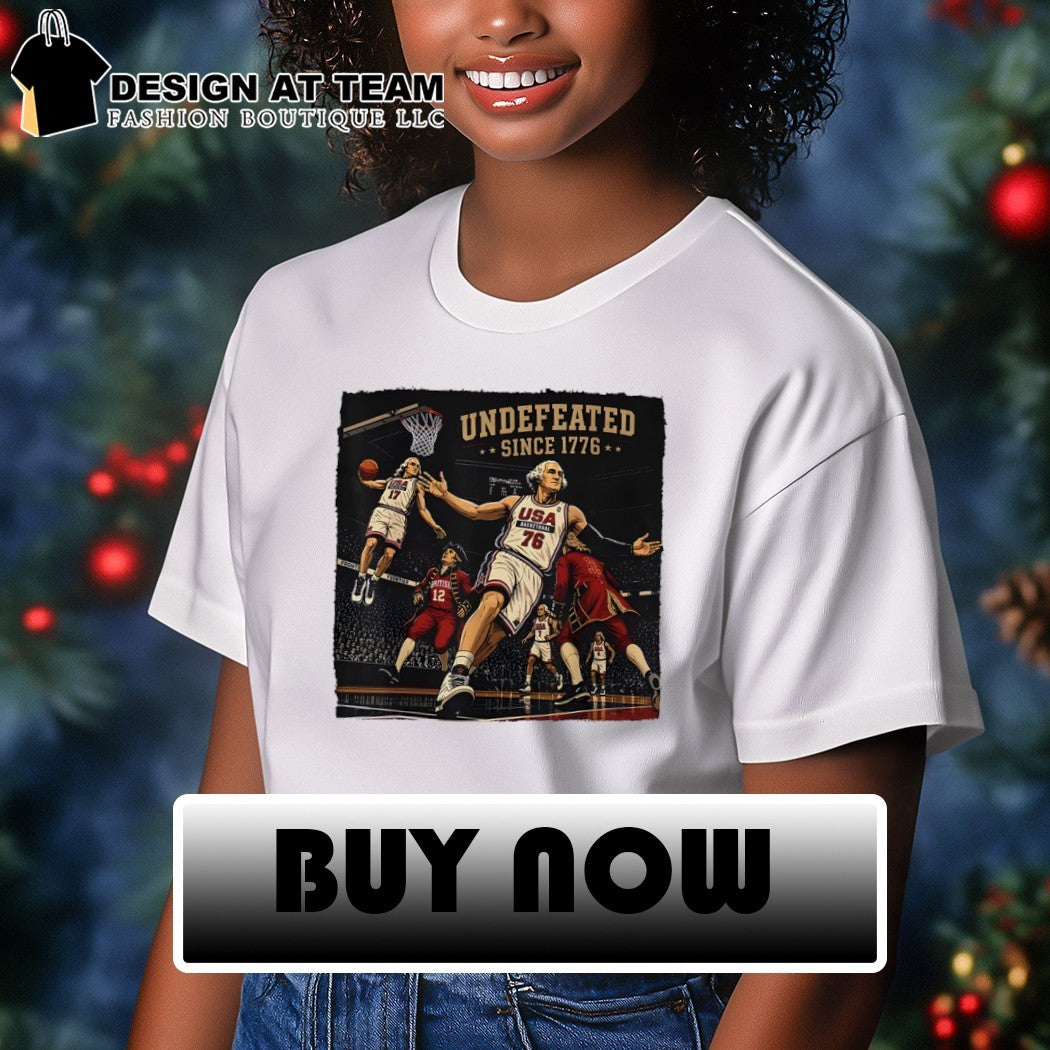 George Washington Basketball Vintage 1776 Vintage USA Graphic Undefeated 4th of July shirt