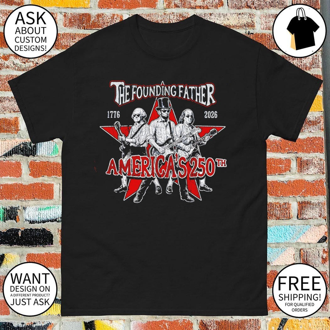 George Washington Lincoln playing guitar the founding father America’s 250th 1776 2026 shirt