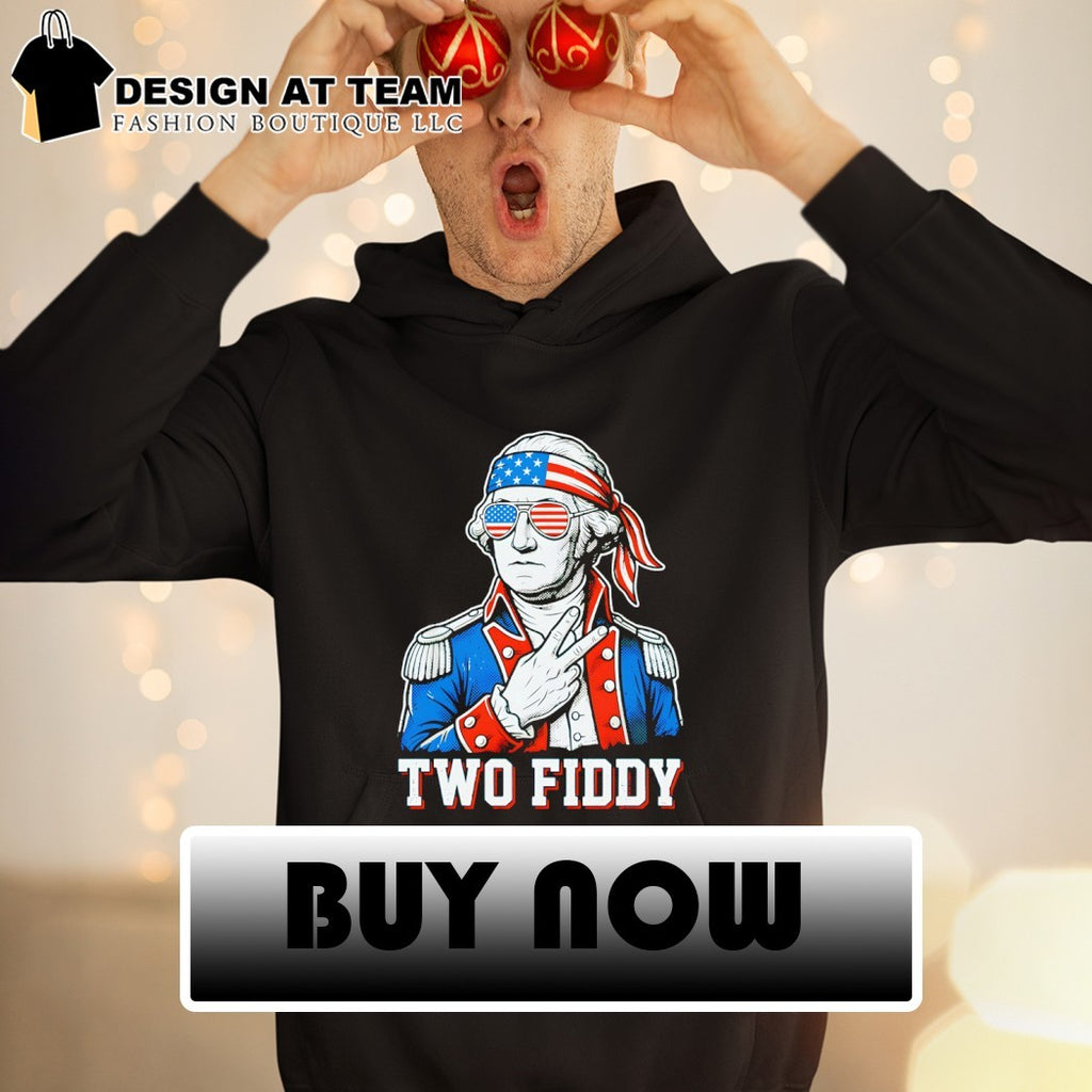 George Washington flag bandana sunglasses patriotic Two Fiddy shirt