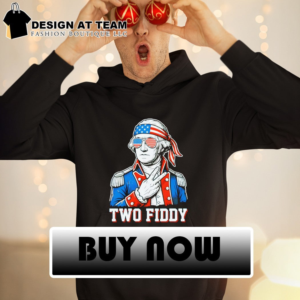George Washington flag bandana sunglasses patriotic Two Fiddy shirt